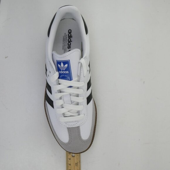 adidas Originals Women's US 5.5 Samba OG Trainers Youth 4.5 White/Black B75806 - Picture 11 of 13